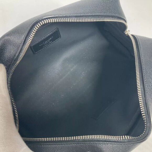 SAINT LAURENT PARIS 609347 Logo with handle grooming case pouch bag - Picture 13 of 16